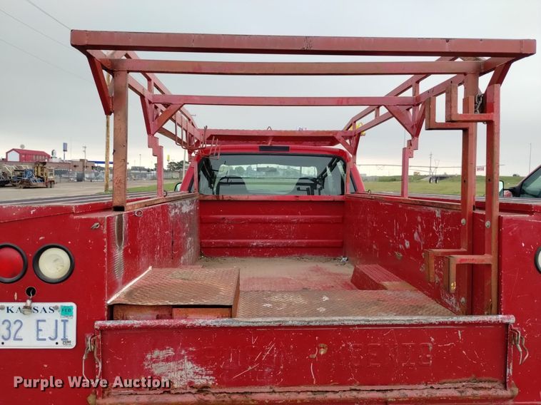 image for item DP3293 2000 Ford  F350 Super Duty XL  Crew Cab utility bed pickup truck