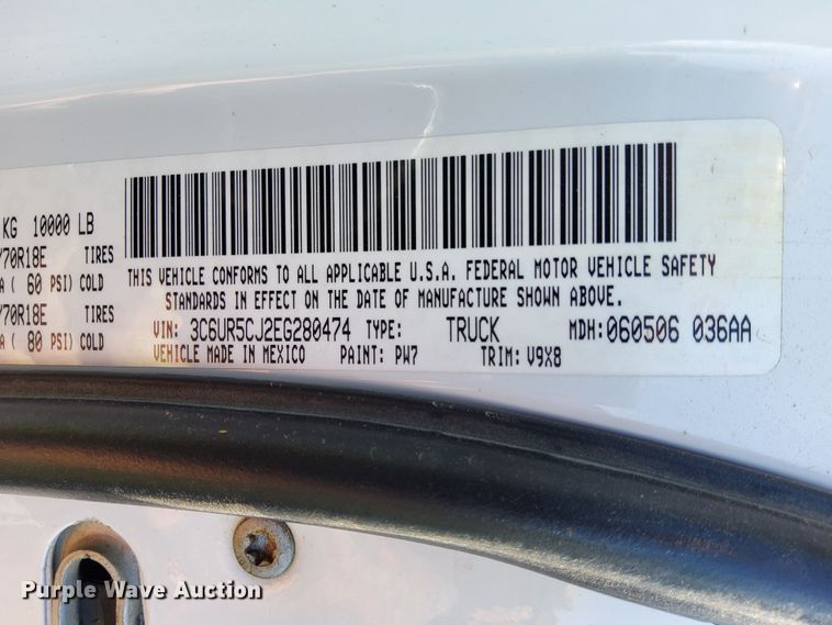 image for item DP8056 2014 Dodge Ram 2500  Crew Cab pickup truck