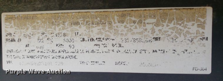 image for item DP8065 2005 Circle D  equipment trailer