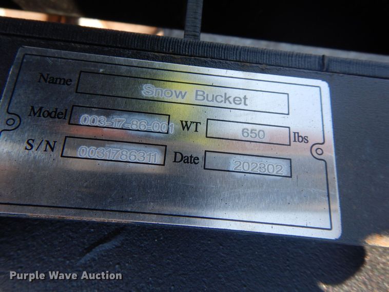 image for item DS5624 2023 Snow Bucket 003-17-56-001  skid steer snow pusher