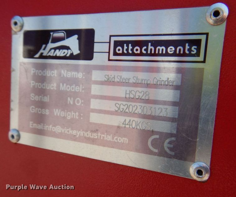 image for item DS5625 2023 Handy HSG28  skid steer stump grinder
