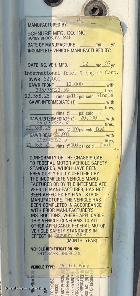 image for item DS8815 2008 International 4400  flatbed truck