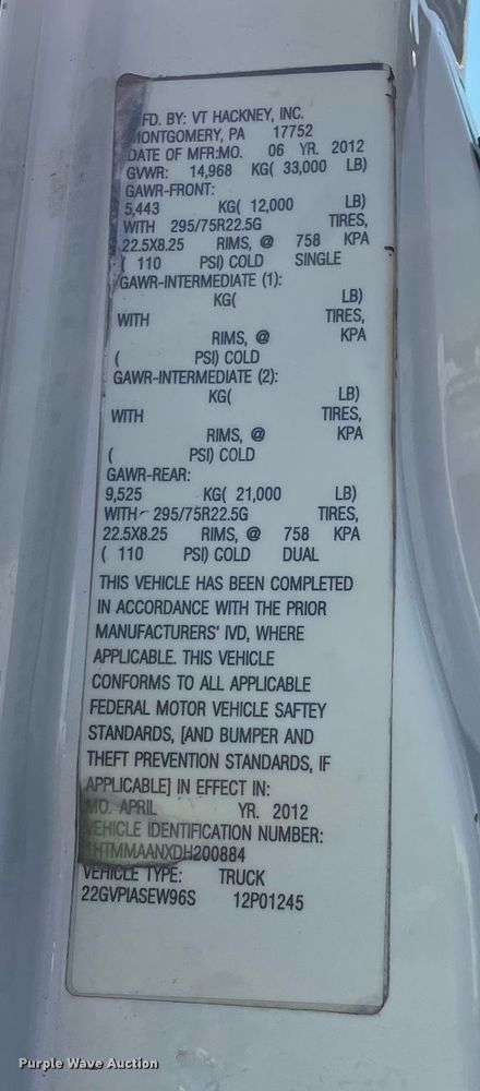 image for item DS8818 2013 International DuraStar 4300  spreader truck