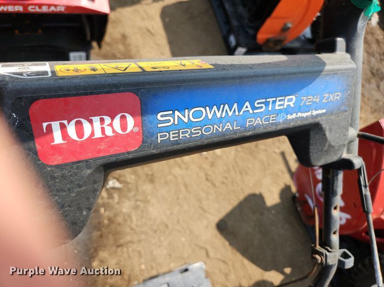 image for item DS8936 (2) Toro Snowmaster 724 ZXR snow blowers