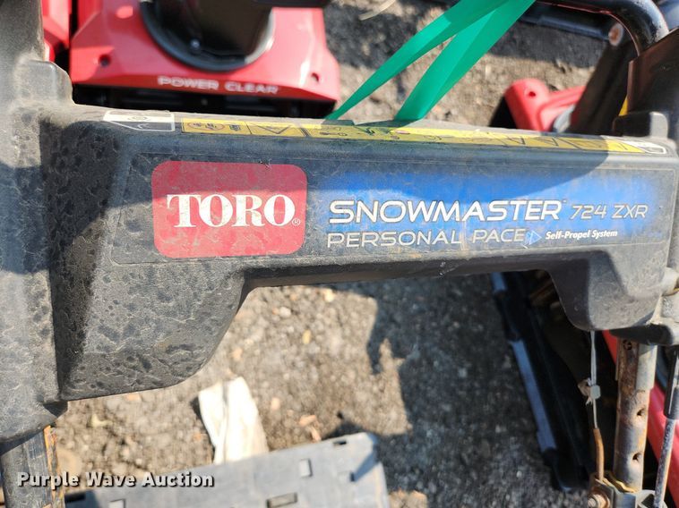 image for item DS8971 (2) Toro Snowmaster 724 ZXR snow blowers