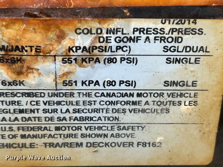 image for item DS8998 2014 PJ Trailers F8162  equipment trailer