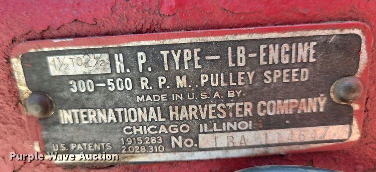 image for item JO9234 International Harvester LB  engine