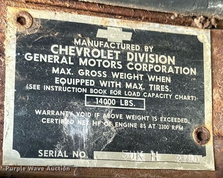 image for item KL9107 Chevrolet  grain truck