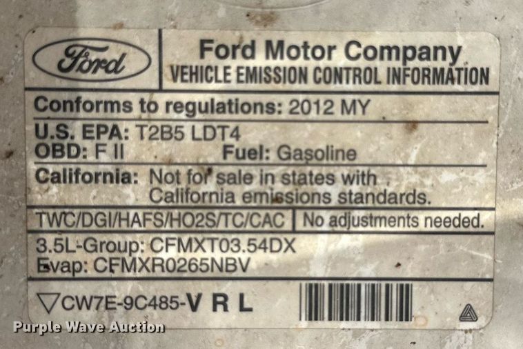 image for item KM9906 2012 Ford F150  SuperCab pickup truck