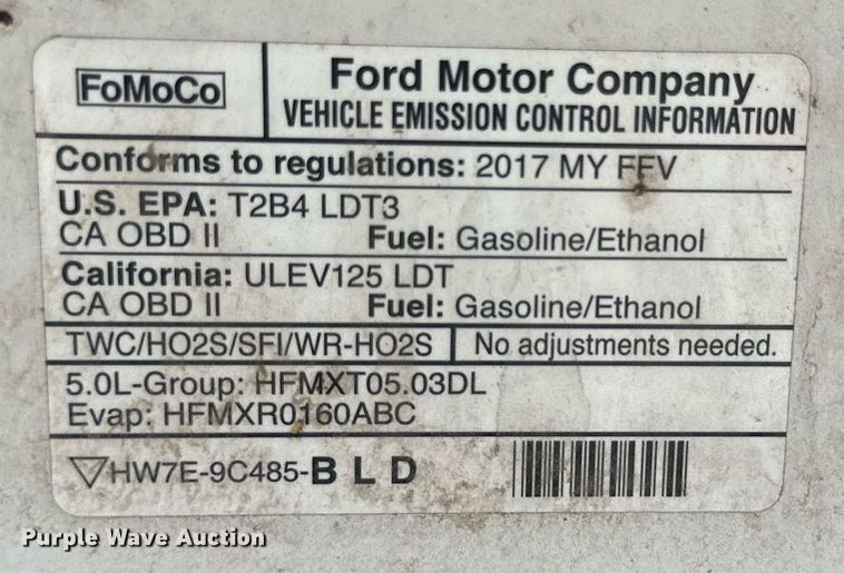 image for item KM9907 2017 Ford F150  SuperCrew pickup truck