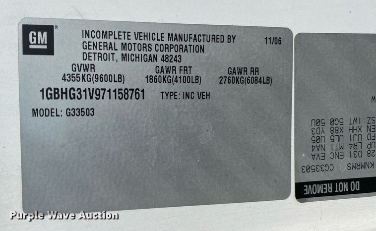 image for item KW9271 2007 Chevrolet Express G3500  school bus