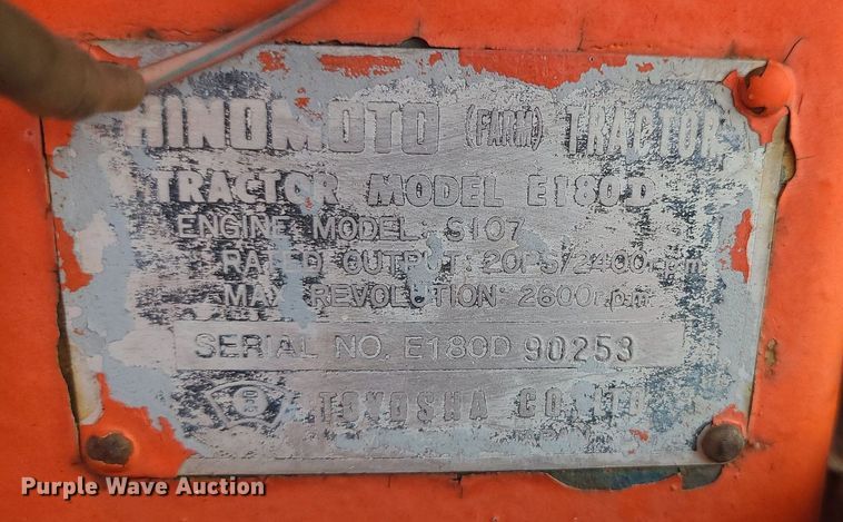 image for item LE9247 Hinomoto 1477  tractor