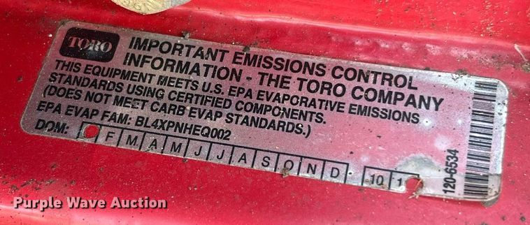 image for item LF9310 Toro 74296  ZTR lawn mower