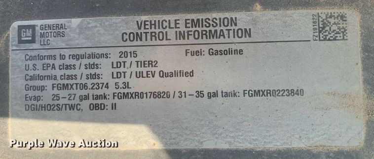 image for item LH9684 2015 Chevrolet Silverado 1500  pickup truck