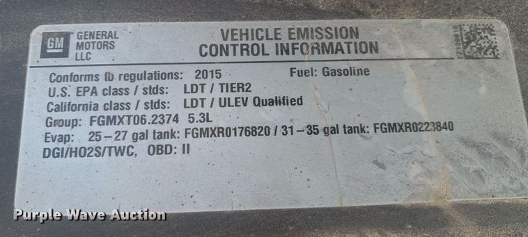 image for item LH9685 2015 Chevrolet Silverado 1500  pickup truck