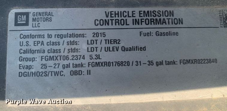 image for item LH9686 2015 Chevrolet Silverado 1500  pickup truck