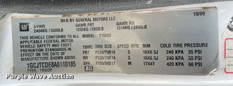 image for item LJ9763 2010 Chevrolet Colorado  Ext. Cab pickup truck