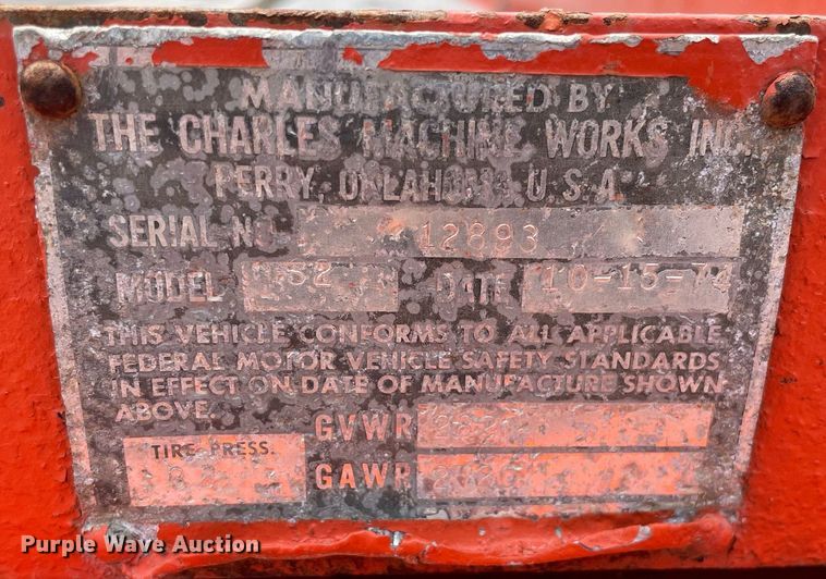 image for item LJ9770 1974 Ditch Runner S2  tilt deck utility trailer