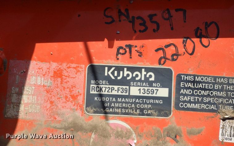 image for item LL9159 2020 Kubota F3990  lawn mower