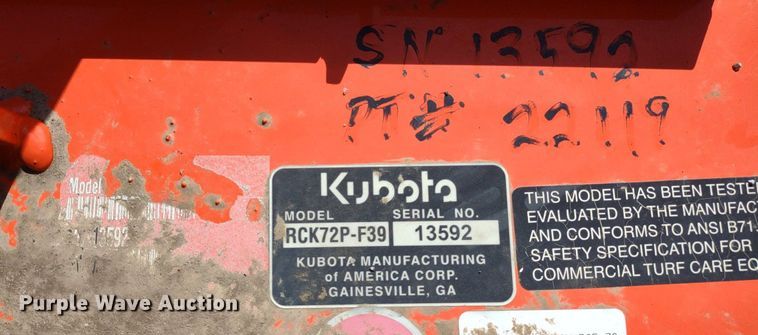 image for item LL9162 2020 Kubota F3990  lawn mower
