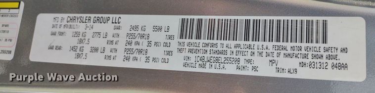 image for item LL9247 2014 Jeep Wrangler Sahara  SUV