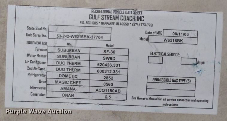 image for item LL9248 2007 Gulf Stream Conquest Ultra  RV