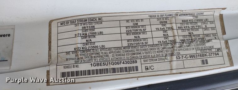 image for item LL9248 2007 Gulf Stream Conquest Ultra  RV