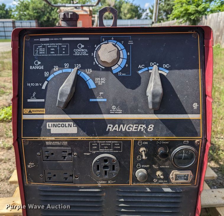image for item LM9810 Lincoln Ranger 8  welder/generator