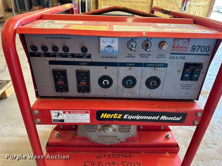 image for item LN9249 MultiQuip  GA9.7HE generator