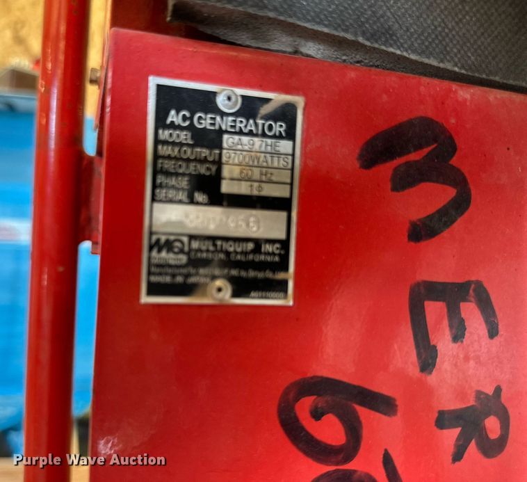 image for item LN9249 MultiQuip  GA9.7HE generator