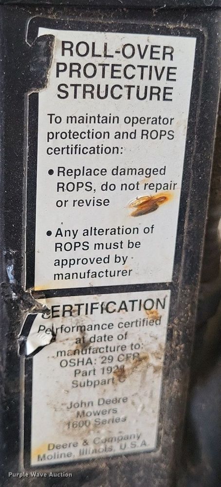 image for item LS9549 2005 John Deere 1600 Turbo  lawn mower