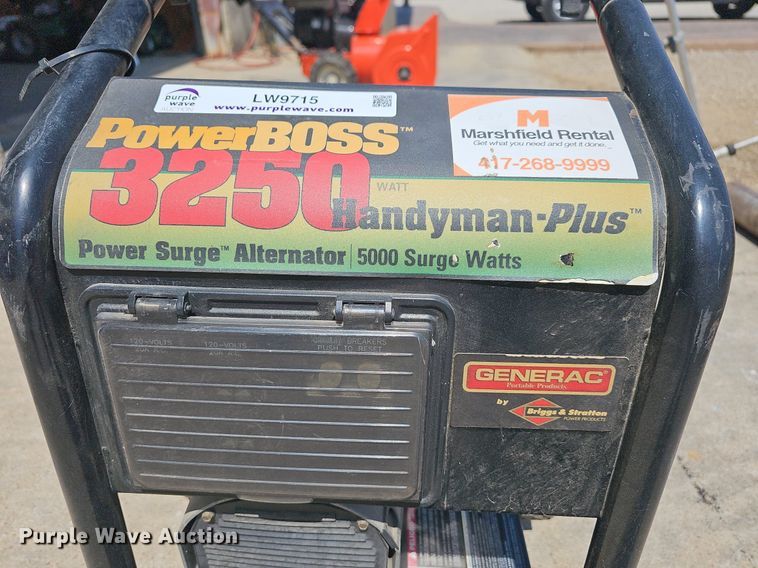 image for item LW9715 PowerBoss 3250 Handyman-Plus  generator