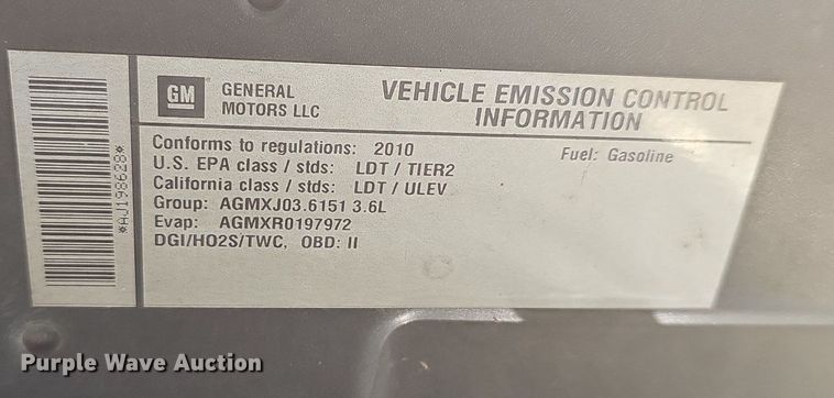 image for item LW9739 2010 Chevrolet Traverse LT  SUV