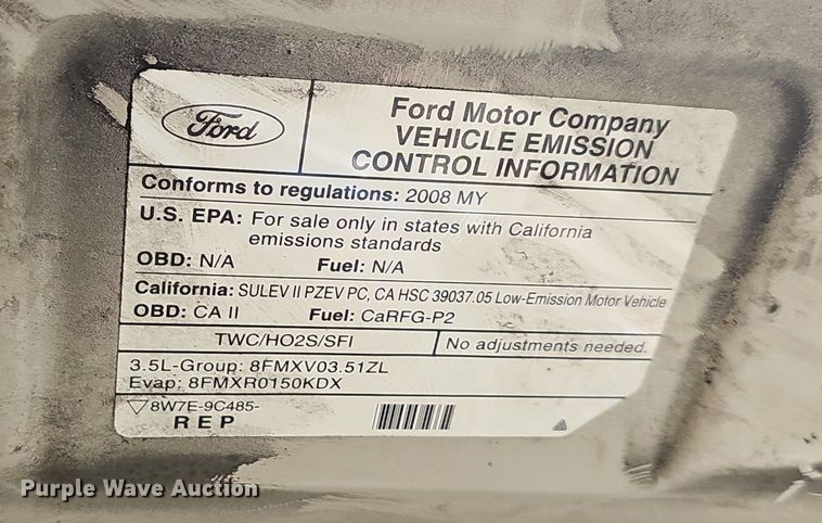 image for item LW9740 2008 Ford Taurus