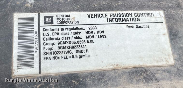 image for item LY9747 2009 Chevrolet Silverado 2500HD  Crew Cab pickup truck