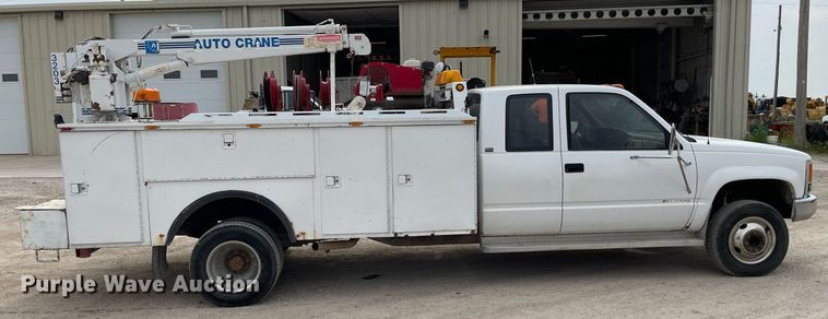 image for item LY9748 1991 Chevrolet K3500  Ext. Cab utility bed pickup truck