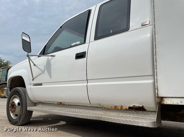 image for item LY9748 1991 Chevrolet K3500  Ext. Cab utility bed pickup truck