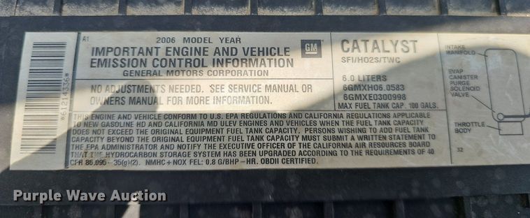 image for item MD9871 2006 Chevrolet Express G3500  box truck