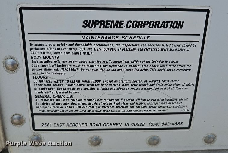 image for item MD9871 2006 Chevrolet Express G3500  box truck