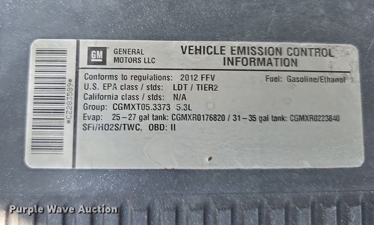 image for item MD9872 2012 Chevrolet Silverado 1500 LT  Ext. Cab pickup truck