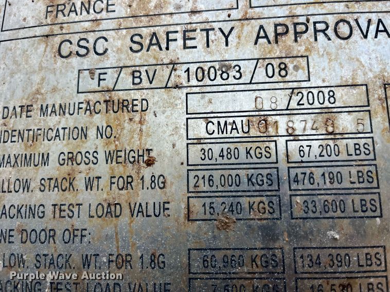 image for item MG9309 2008 Civet CIVET-1CC-CP-01A  shipping container