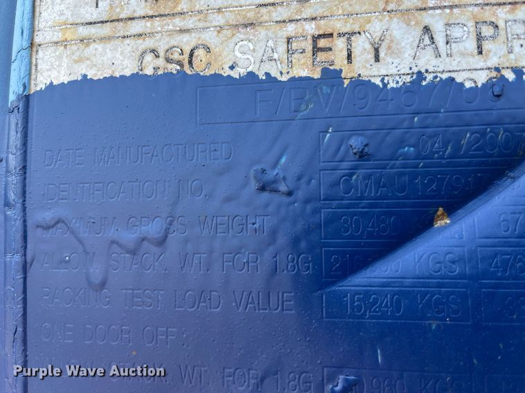 image for item MG9311 2007 CIMC NOC2-28-02A  shipping container