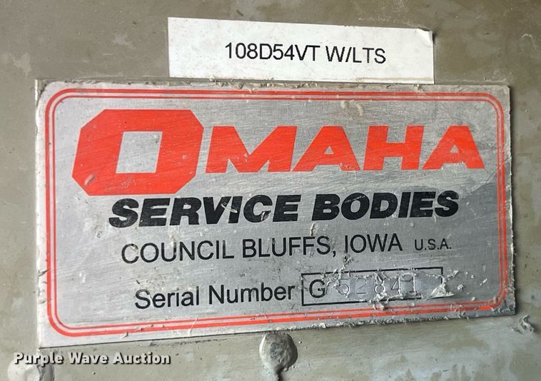 image for item MG9325 Omaha 108D54VT W/LTS  utility/service bed