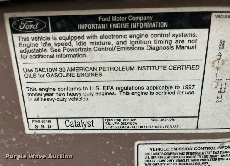 image for item MG9338 1997 Ford F250 Heavy Duty  SuperCab pickup truck