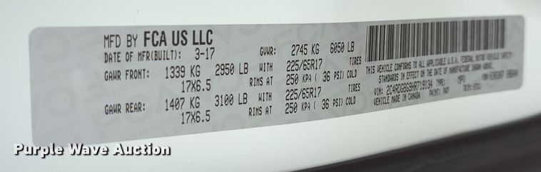 image for item MO9015 2017 Dodge Grand Caravan  handicap accessible van