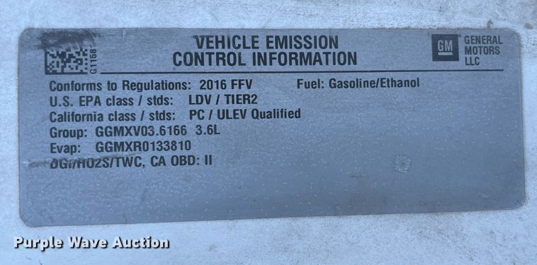 image for item MS9554 2016 Chevrolet Impala