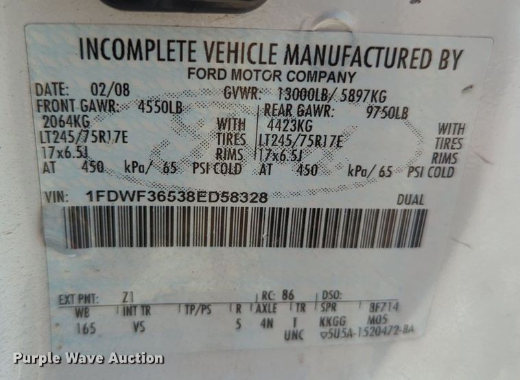 image for item MX9319 2008 Ford F350 Super Duty  utility bed pickup truck