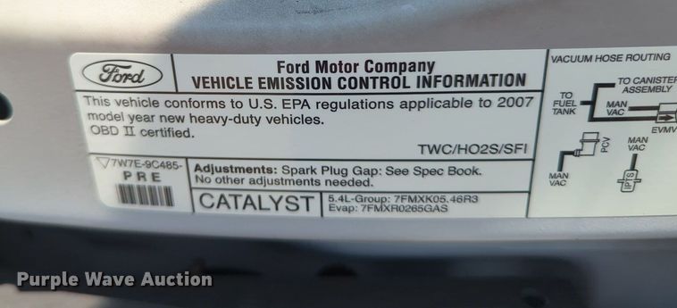 image for item MY9384 2007 Ford E250  van