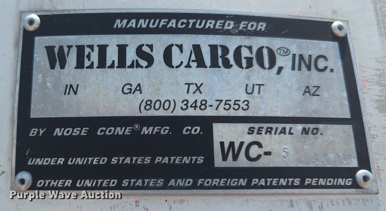 image for item MY9385 Wells Cargo  enclosed cargo trailer