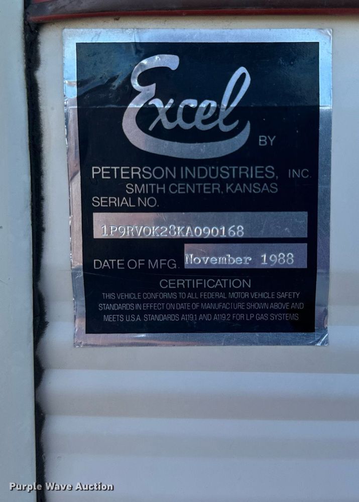 image for item NP9742 1989 Excell  camper